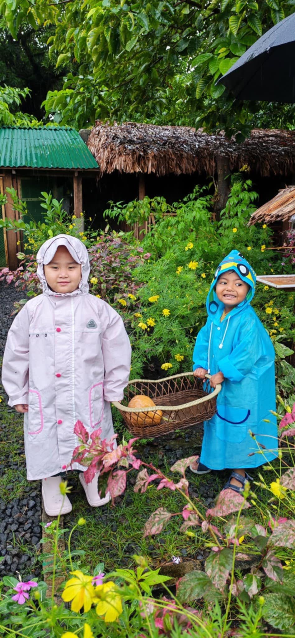 Outdoor Montessori learning activity